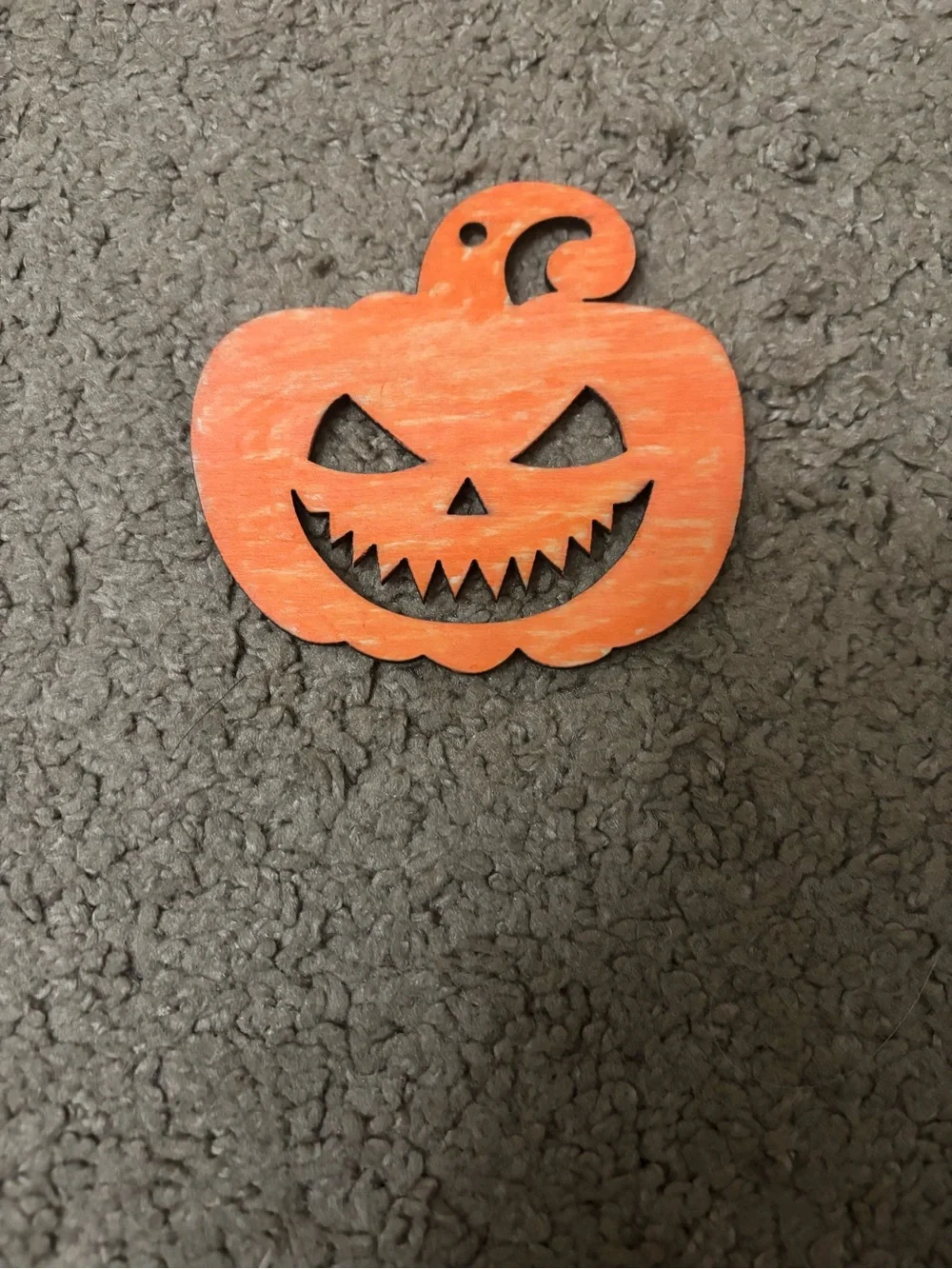 Orange Wooden Jack-O'-Lantern Wall Accent - Halloween Decor